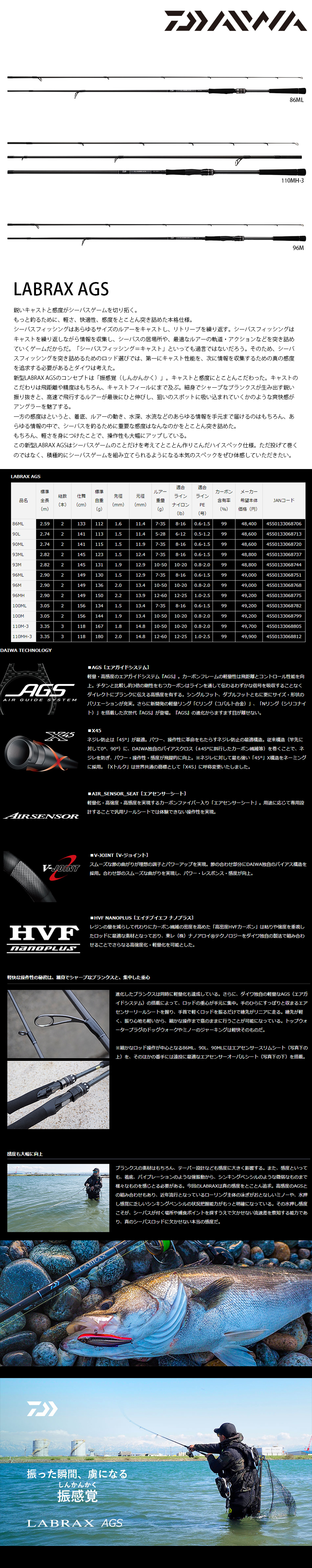 DAIWA LABRAX AGS 96ML．N [海水路亞竿] [海鱸竿] - 漁拓釣具官方線上